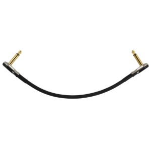 10" Castline Gold Mogami 2524 Guitar Pedal Board Patch Cable TS Low Profile Pancake Connector