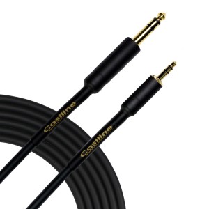 Castline Gold 1/4" TRS to 3.5mm TRS Straight Balanced Stereo Patch Cable Mogami 2549