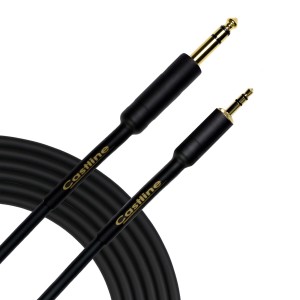 Castline Gold 1/4" TRS to 3.5mm TRS Straight Balanced Stereo Patch Cable Mogami W2549