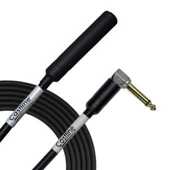 Castline Gold 1/4TS Right Angle to 1/4TS Female Speaker Cable Mogami W3082