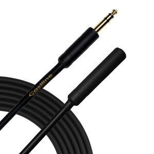 Castline Gold 1/4" TRS to 1/4" TRS Female Balanced Stereo Patch Cable Mogami W2549