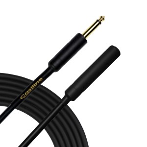 Castline Gold Guitar 1/4" TS Straight 1/4" TS Female Unbalanced Cable Mogami W2524