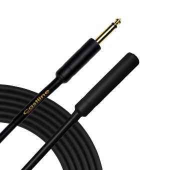 Castline Gold Guitar 1/4" TS Straight 1/4" TS Female Unbalanced Cable Mogami W2524