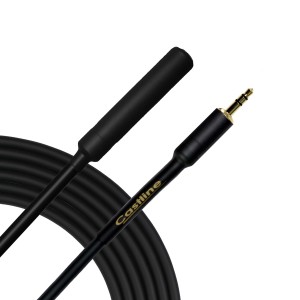 Castline Gold 3.5mm TRS to 1/4" TRS Female Balanced Stereo Patch Cable Mogami Neglex W2549