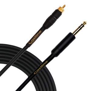 Castline Gold TRS to RCA  Stereo to Mono Summing Cable with RESISTORS Audio Patch Cable Mogami W2549 Builder