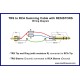 Castline Gold TRS to RCA  Stereo to Mono Summing Cable with RESISTORS Audio Patch Cable Mogami W2549 Builder