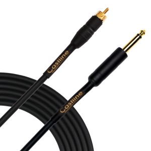Castline Gold RCA to 1/4" TS Audio Patch Cable Mogami W2549