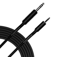 Castline Silver 1/4" TRS to 3.5mm TS Patch Instrument Cable Mogami 2582(NO RING CONNECTION)