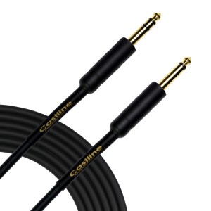 Castline Gold 1/4" TRS to 1/4" TS Patch Cable Mogami W2549 (NO RING CONNECTION)