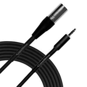 Castline Silver XLR male/female to 3.5mm TRS Patch Cable Mogami W2582