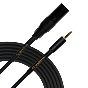 Castline Gold XLR male/female to 3.5mm TS Patch Cable Mogami Neglex W2549