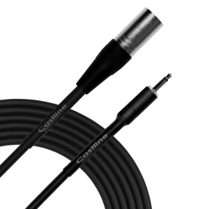 Castline Silver XLR male/female to 3.5mm TS Patch Cable Mogami W2582