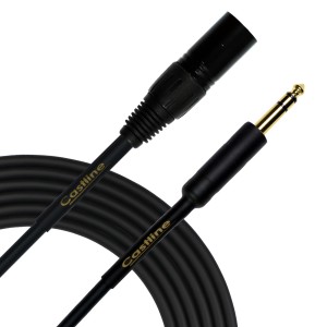 Castline Gold XLR male/female to 1/4" TRS Patch Cable Mogami Neglex W2549