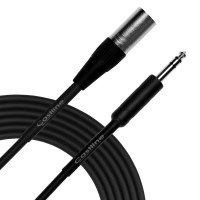 Castline Silver XLR male/female to 1/4" TRS Patch Cable Mogami 2582