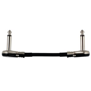 4" Castline Silver Mogami 2319 Guitar Pedal Board Patch Cable TS Low Profile Pancake Connector