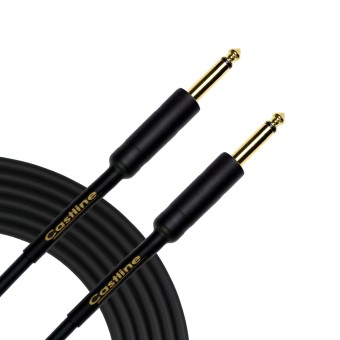 Castline Gold Guitar 1/4" TS Straight Unbalanced Cable Mogami 2524