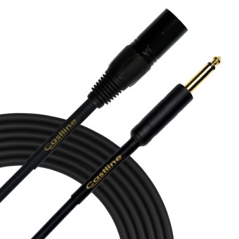 Castline Gold XLR male/female to 1/4" TS Patch Cable Mogami Neglex 2549