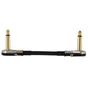 4" Castline Gold Mogami 2524 Guitar Pedal Board Patch Cable TS Low Profile Pancake Connector