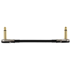 6" Castline Gold Mogami 2524 Guitar Pedal Board Patch Cable TS Low Profile Pancake Connector
