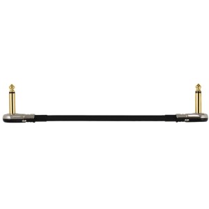 8" Castline Gold Mogami 2524 Guitar Pedal Board Patch Cable TS Low Profile Pancake Connector