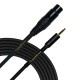 Castline Gold XLR male/female to 3.5mm TS Patch Cable Mogami Neglex 2549